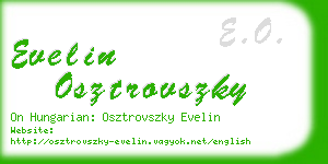 evelin osztrovszky business card